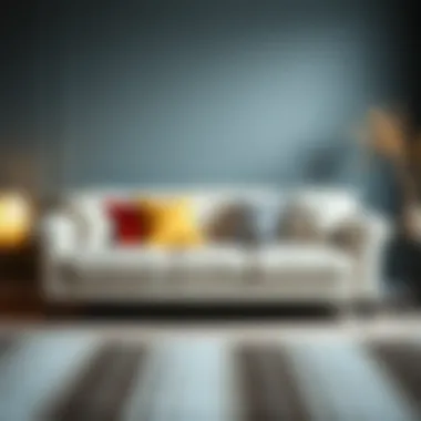 A beautifully styled sofa with decorative cushions