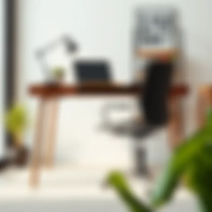 Functionality and Style: The Role of Leg Height in Desk Design Stylish desk showcasing the importance of leg height