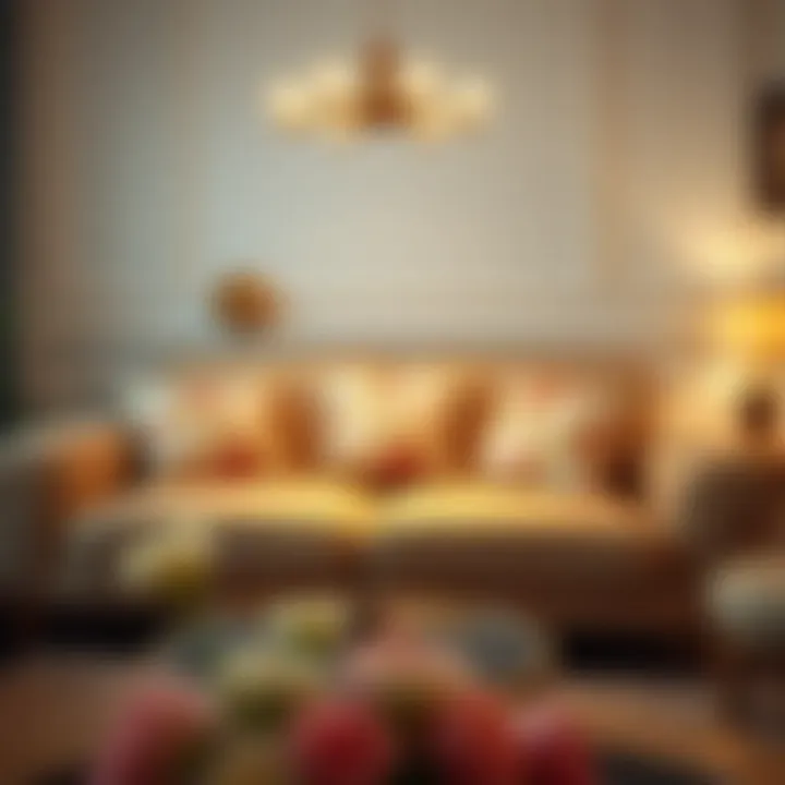 Stylish display of floral cushion covers on a sofa