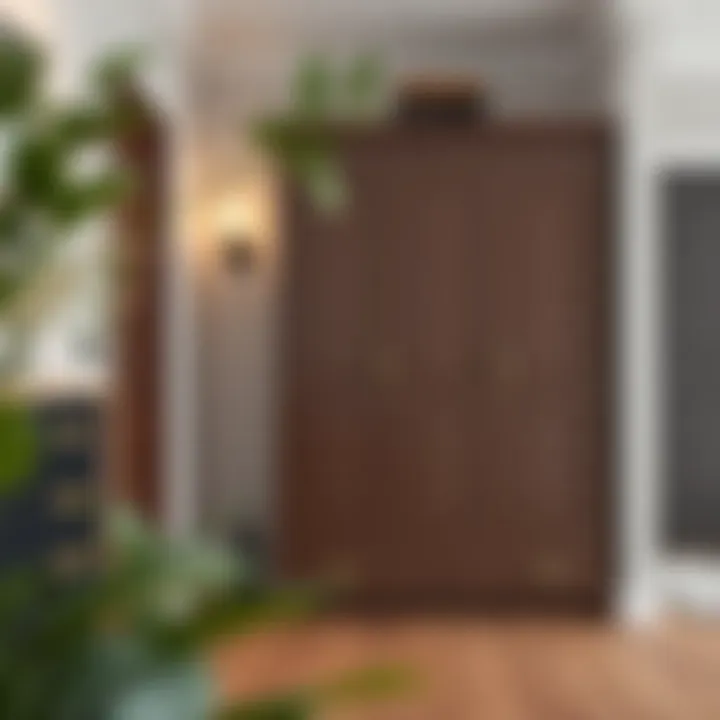 Functional entryway with a stylish two-door wardrobe