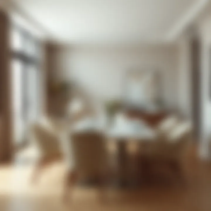 Chic Minimalism in Dining Spaces Stylish minimalist dining setup with decorative elements