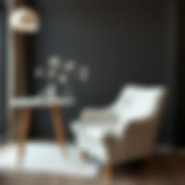 Stylish White Leather Chair with Chic Table Stylish white leather chair paired with a chic table