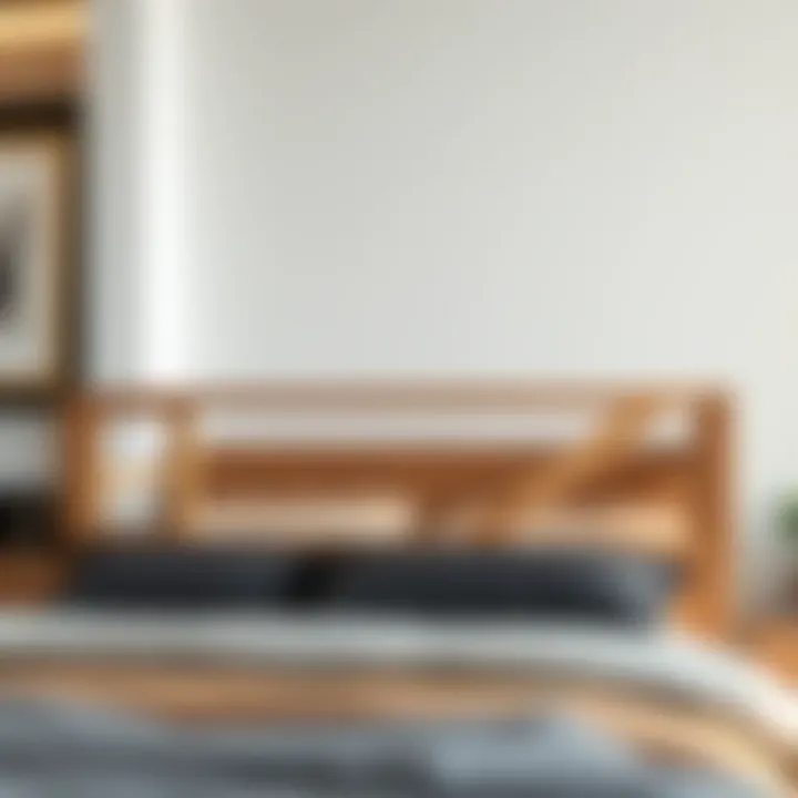 Stylish wooden bed railing with modern aesthetics