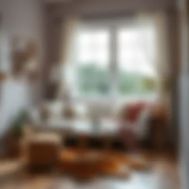 Cozy reading nook featuring a faux fur rug