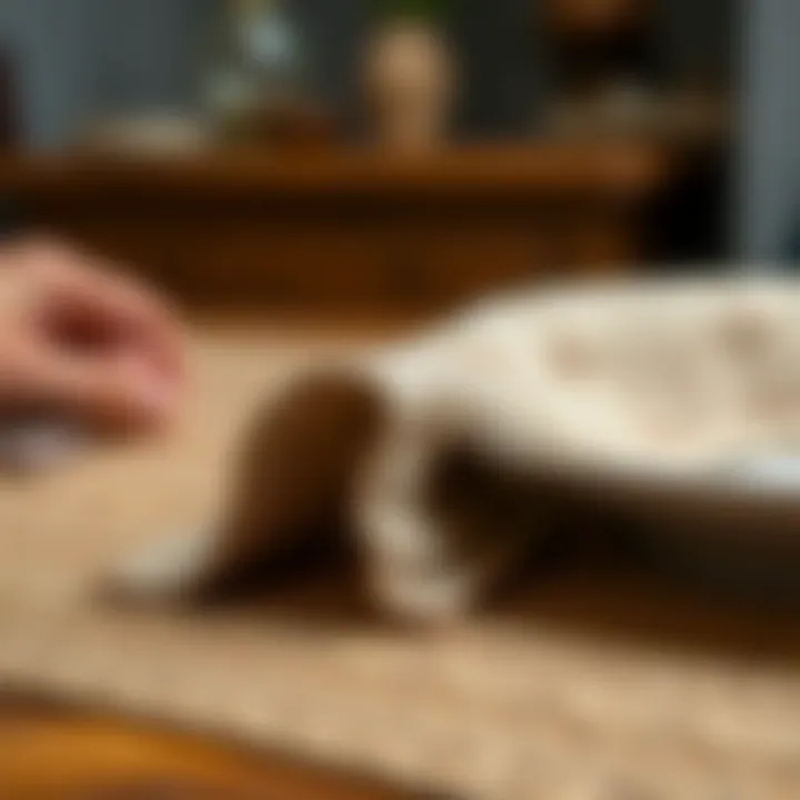 Textures and Materials in Design Close-up of a unique material used for a placemat.