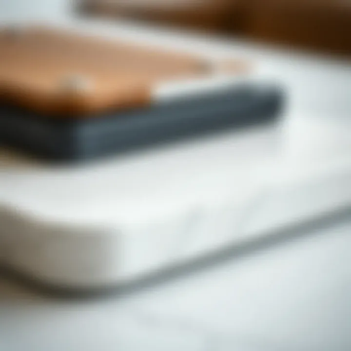 Close-up of premium materials used in tablet stands