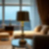 Elegant tabletop lamp in a modern interior setting