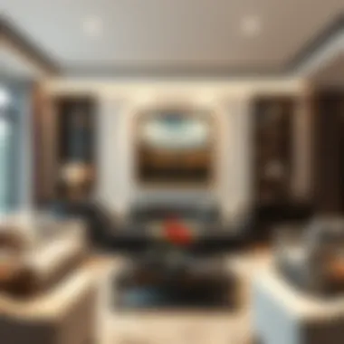 An elegant painting enhancing the ambiance of a modern living room