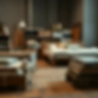 Assortment of materials used in bed manufacturing