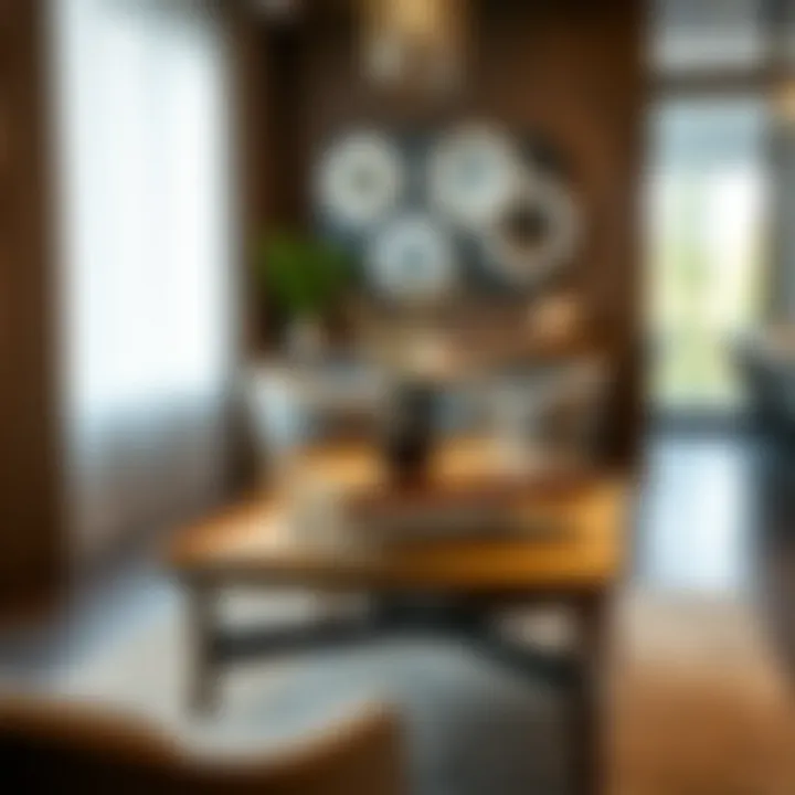 Tray Nesting Table in a Contemporary Dining Area Stylish tray table in a contemporary dining space
