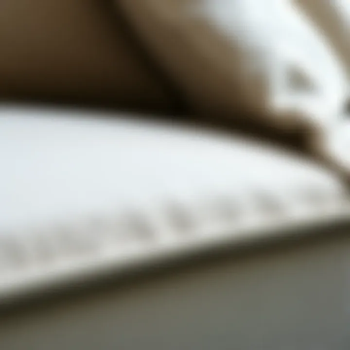 Intricate Fabric Texture of Sofa Close-up of fabric texture in a light gray cream sofa