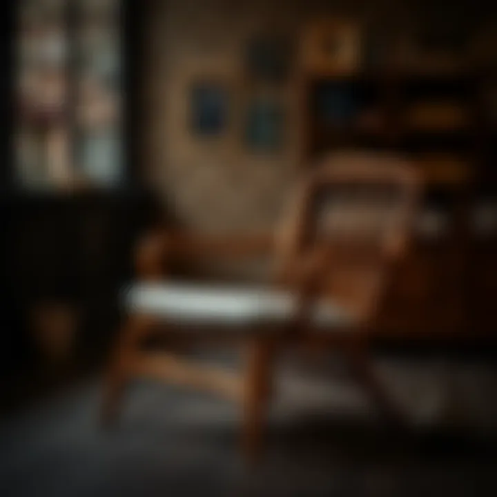 Elegant tik chair design showcasing craftsmanship