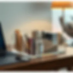 Stylish transparent desk organizer