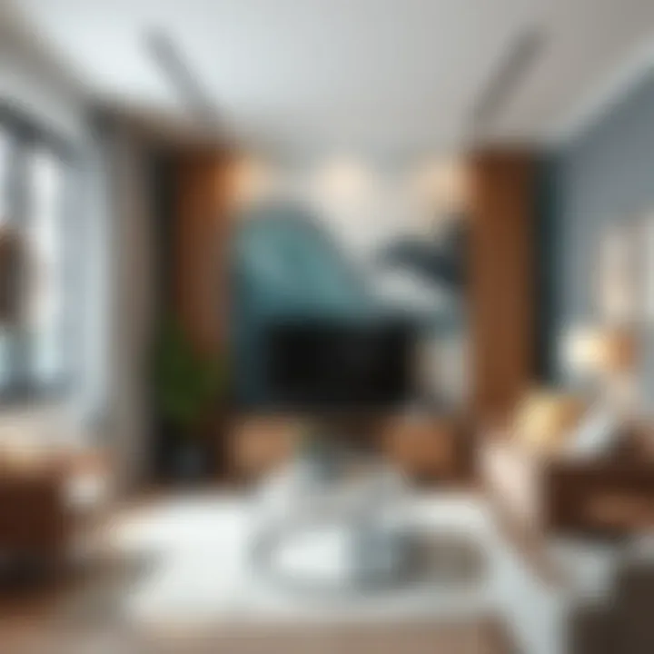 Trendy interior spaces using modern wall paint techniques and designs