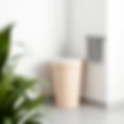 Stylish plastic toilet trash can