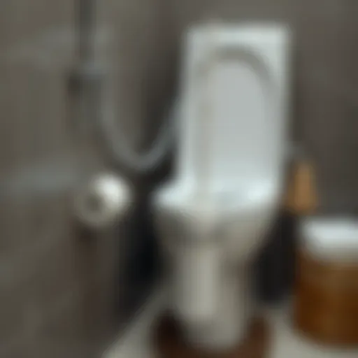 Clean toilet brush in a holder