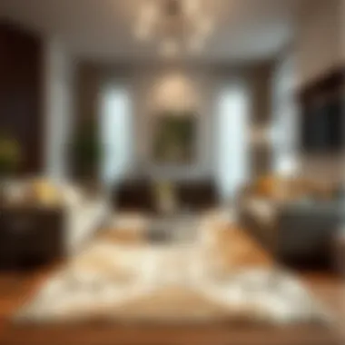 Elegant living room with a pet hair resistant rug