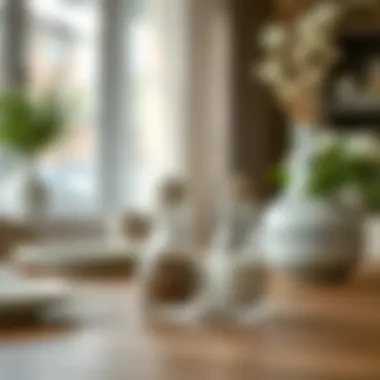 Elegant salt and pepper shakers on a dining table