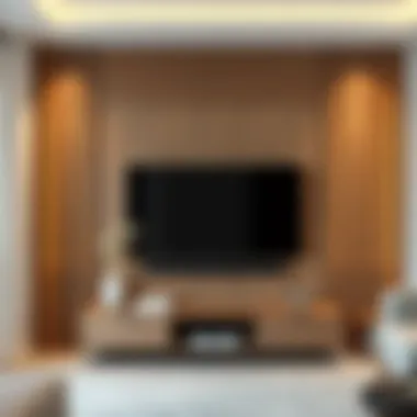 Elegant Wooden Slat Design Elegant wooden slat design for TV wall