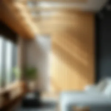 Modern Minimalist Wooden Slat Installation Modern minimalist wooden slat installation