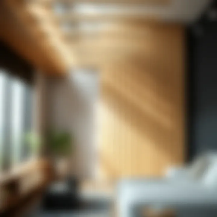 Modern Minimalist Wooden Slat Installation Modern minimalist wooden slat installation