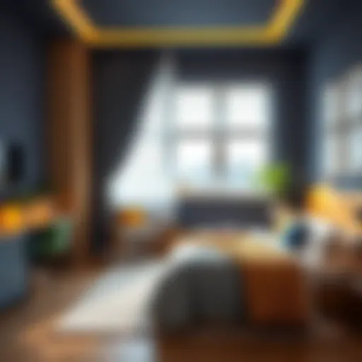 Stylish Twin Bedroom Design Stylish twin bedroom with modern furniture and bright colors