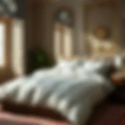 Luxurious double comforter on a neatly made bed