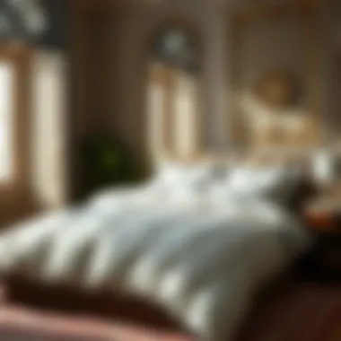 Luxurious double comforter on a neatly made bed