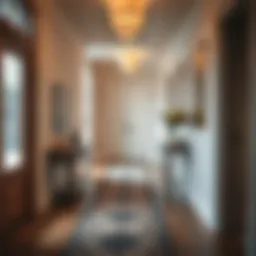 Elegant hallway showcasing a budget-friendly runner rug