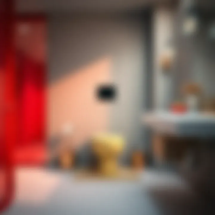 Unique Toilet in Elegant Bathroom Elegant bathroom featuring a unique colored toilet.