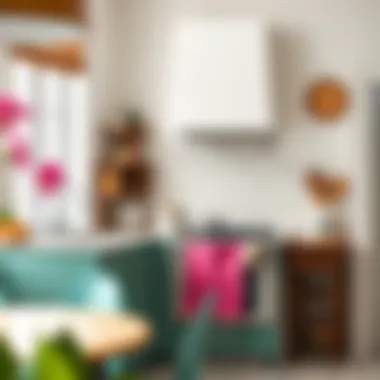 Vibrant colors of kitchen aprons enhancing home decor