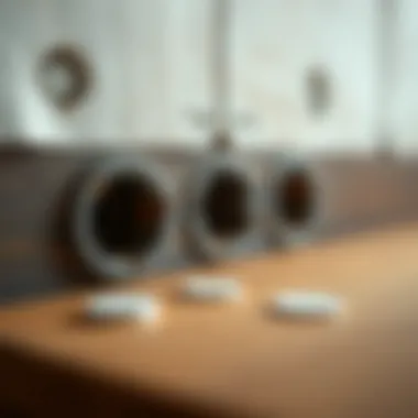 Filling Material Options Detailed view of various filling materials for screw holes