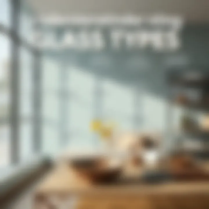 Infographic on glass types and their applications