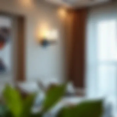 Modern Elegance: Wall Sconce in Living Room Elegant wall sconce in a modern living room