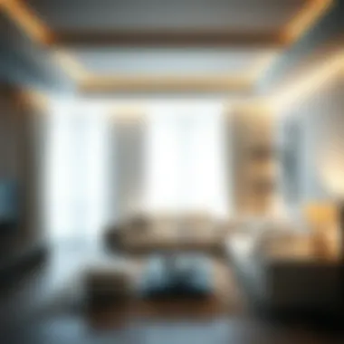 The Harmony of Warm White Light in Living Spaces Elegant living room illuminated with warm white light