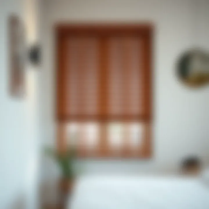 A well-maintained wooden blind showcasing its functionality