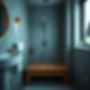 Elegant Wooden Shower Seat Elegant wooden shower seat enhancing bathroom decor