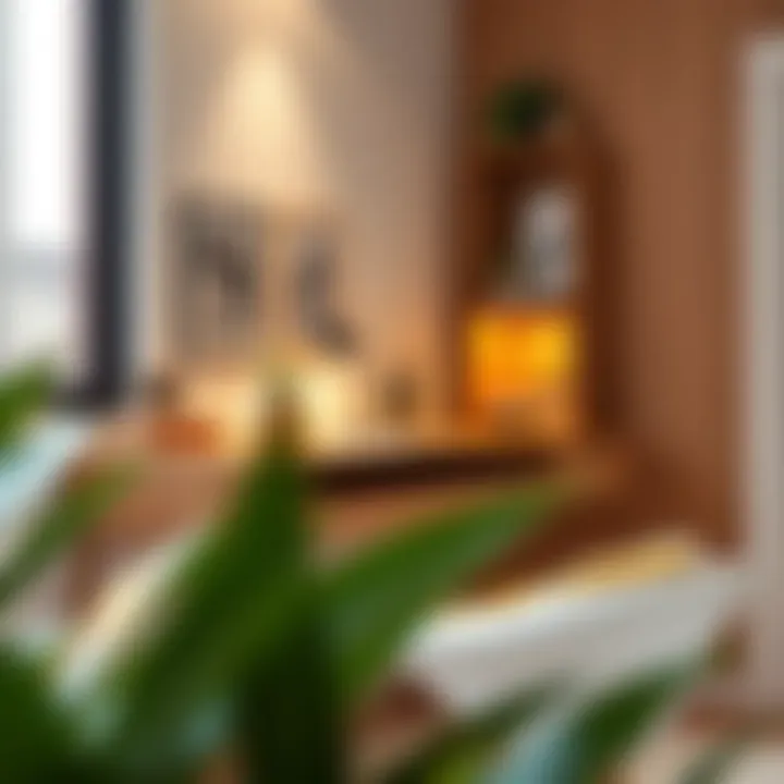 Stylish Workspace Design Elegant workspace featuring a stylish desk and a chic makeup station