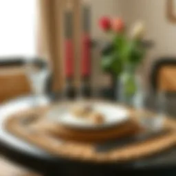 Elegant woven design of a placemat