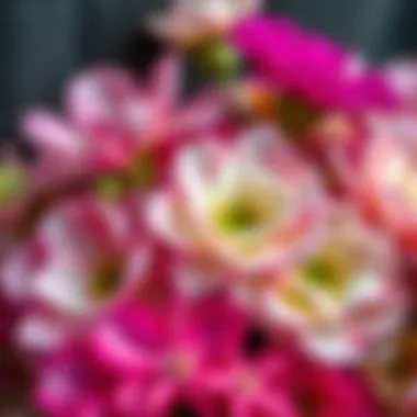 Close-up of sustainable materials used in artificial flower production