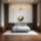 Elegant double bed base set in a modern bedroom
