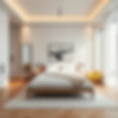 Minimalist Bedroom Elegance Elegant minimalist bedroom design highlighting simplicity and functionality