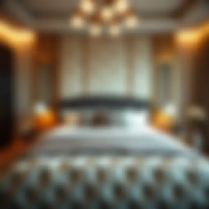 Luxurious Bedroom Comfort Luxurious bedroom with plush textures and sophisticated decor