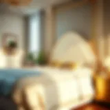 Luxurious bed set with elegant design