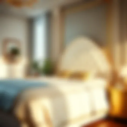 Luxurious bed set with elegant design