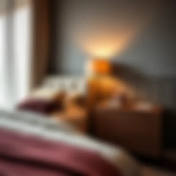 Stylish nightstands complementing a bed