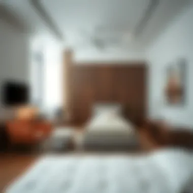 Elegant single bedroom design with modern furniture