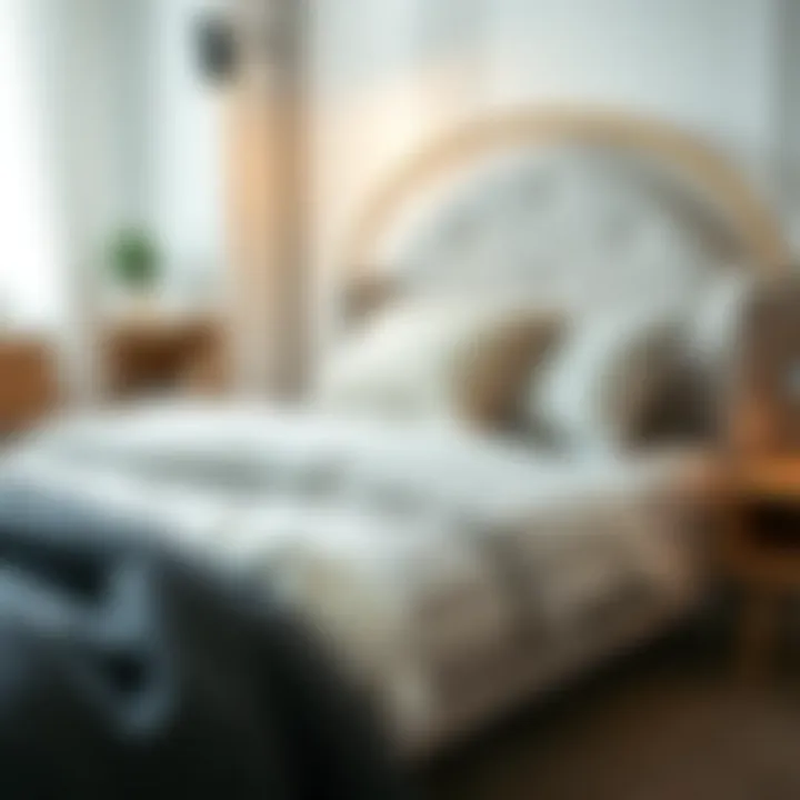 A close-up view of a luxurious toddler bed with premium materials