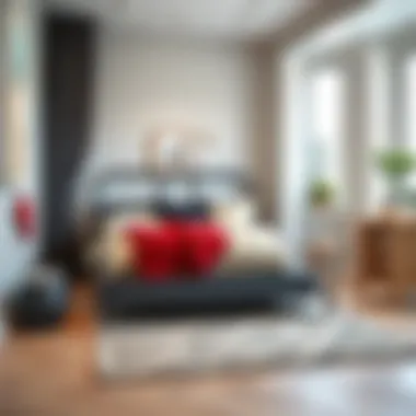 A stylish and modern toddler bed in a cozy bedroom setting