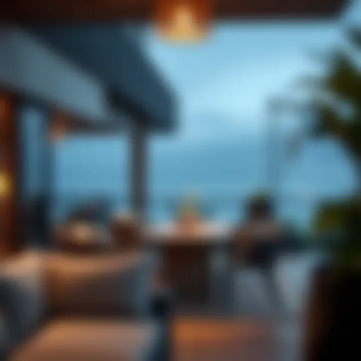 Modern Outdoor Lounge Elegant outdoor dining set with a modern design